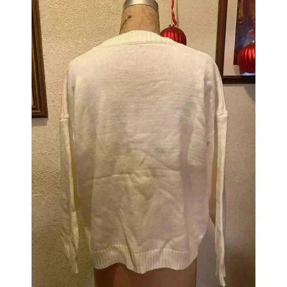 Women's American Flag Loose Long Sleeve Knit Pullover Sweater Top Size XXL - Picture 6 of 10